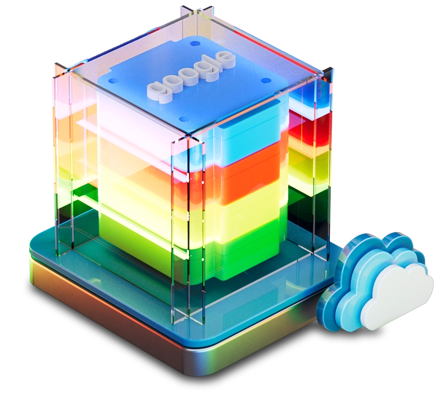 illustration of a magnifier in 3d glass style